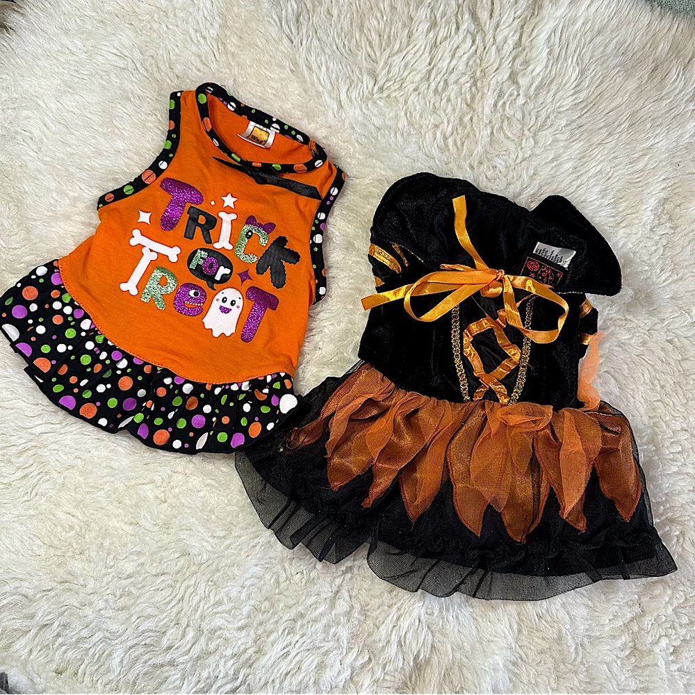 2 dog dresses Halloween spooky clothes size small {3/$25}